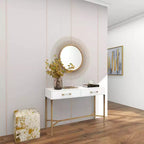 Miroir mural soleil en métal doré 36 po : Cadre en fer, aucun assemblage requis, décor moderne