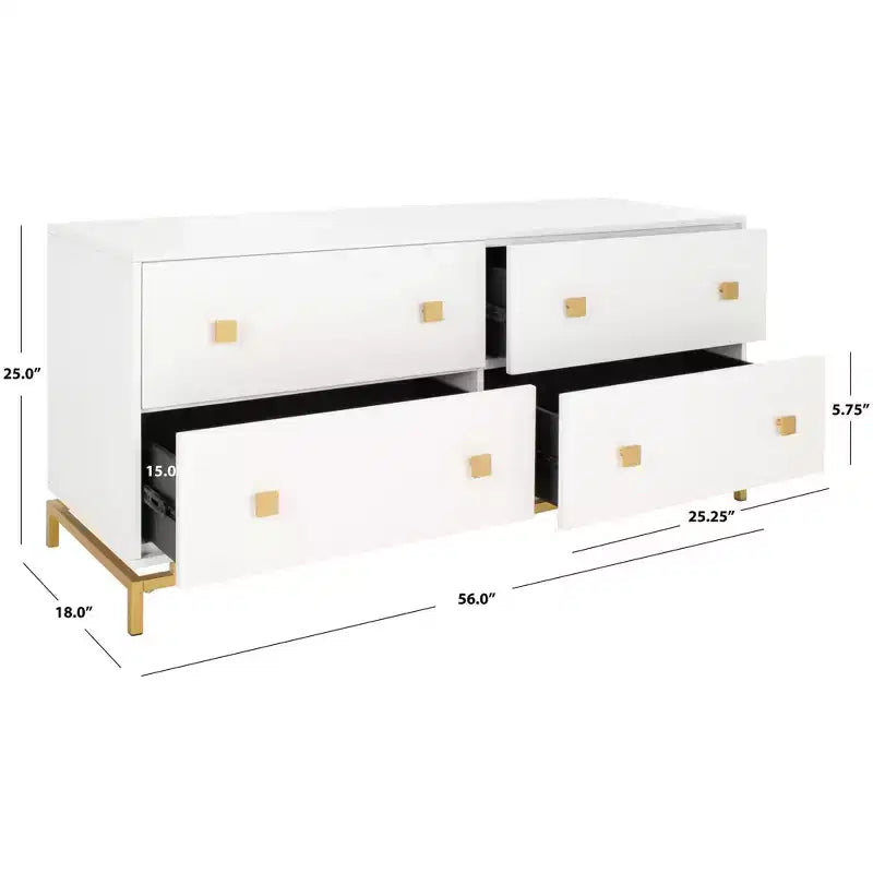 Commode moderne à 4 tiroirs Claudette