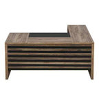 62.2 Bureau avec caisson mobile, capacité de 204 kg, motif rayé noir et gris