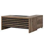 62.2 Bureau avec caisson mobile, capacité de 204 kg, motif rayé noir et gris