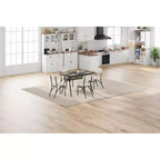 Table à manger pour 4 personnes, coin repas de cuisine, cadre en métal et plateau en marbre, mobilier de salle à manger peu encombrant pour appartement