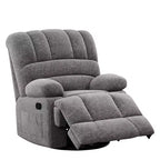 Fauteuil inclinable pivotant et basculant extra-large gris foncé pour salon d'adultes