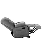 Fauteuil inclinable pivotant et basculant extra-large gris foncé pour salon d'adultes