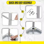 Table en acier inoxydable, plan de travail de cuisine de restaurant en acier inoxydable avec base ouverte