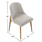 Table à manger ronde moderne 60" avec 8 chaises rembourrées Plateau en bois texturé naturel Piédestal plissé Sièges beiges pour cuisine salle à manger
