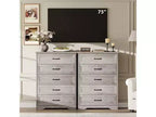 Commode 6 tiroirs pour Chambre, Commode à tiroirs, Commode en bois moderne de style rustique, Commode de rangement