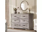Commode 6 tiroirs pour Chambre, Commode à tiroirs, Commode en bois moderne de style rustique, Commode de rangement