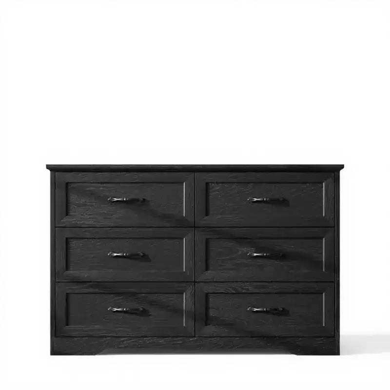Commode 6 tiroirs pour Chambre, Commode à tiroirs, Commode en bois moderne de style rustique, Commode de rangement