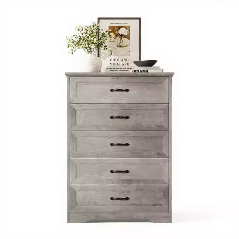 Commode 6 tiroirs pour Chambre, Commode à tiroirs, Commode en bois moderne de style rustique, Commode de rangement