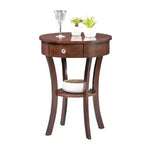 Table d'appoint rectangulaire en bois brun de 24 po de hauteur, 1 pièce