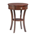 Table d'appoint rectangulaire en bois brun de 24 po de hauteur, 1 pièce