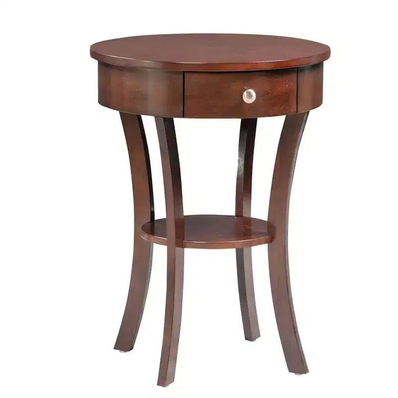 Table d'appoint rectangulaire en bois brun de 24 po de hauteur, 1 pièce