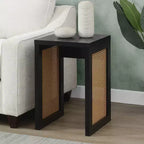 Table d'appoint carrée en bois coloris beige de 61 cm de hauteur, 1 pièce