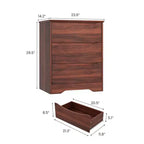 Commode à 3 tiroirs pour chambre à coucher, commode en bois de 75 cm de haut, petite commode de chevet, organisateur de rangement de vêtements pour chambre à coucher, couloir