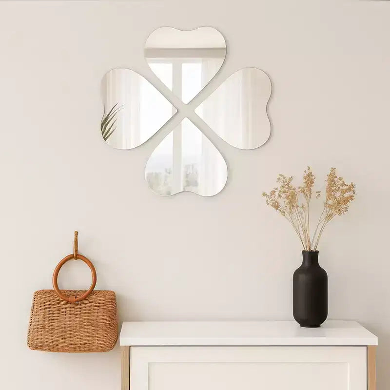 Miroirs Décoratifs Auto-Adhésifs Français pour la Maison (Lot de 4), Disponibles en 8 Formes Uniques
