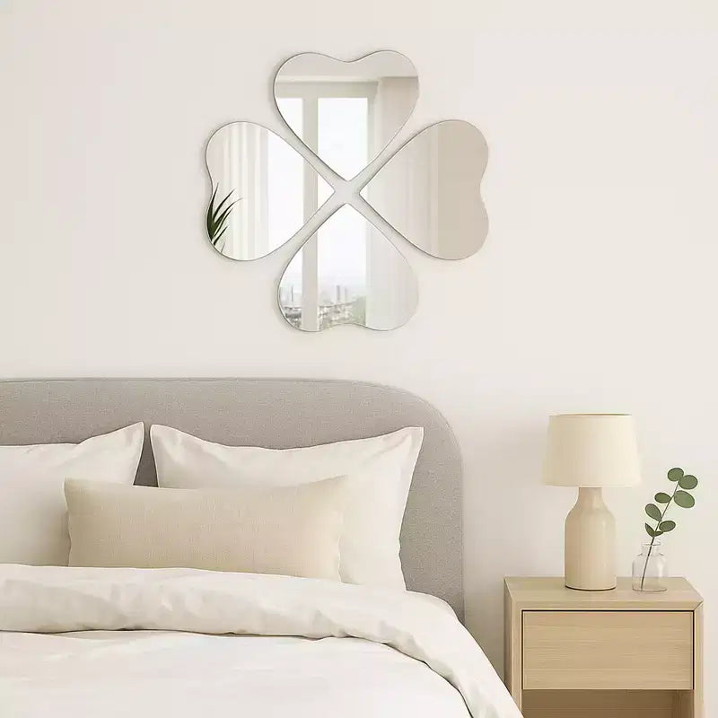 Miroirs Décoratifs Auto-Adhésifs Français pour la Maison (Lot de 4), Disponibles en 8 Formes Uniques