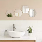 Miroirs Décoratifs Auto-Adhésifs Français pour la Maison (Lot de 4), Disponibles en 8 Formes Uniques