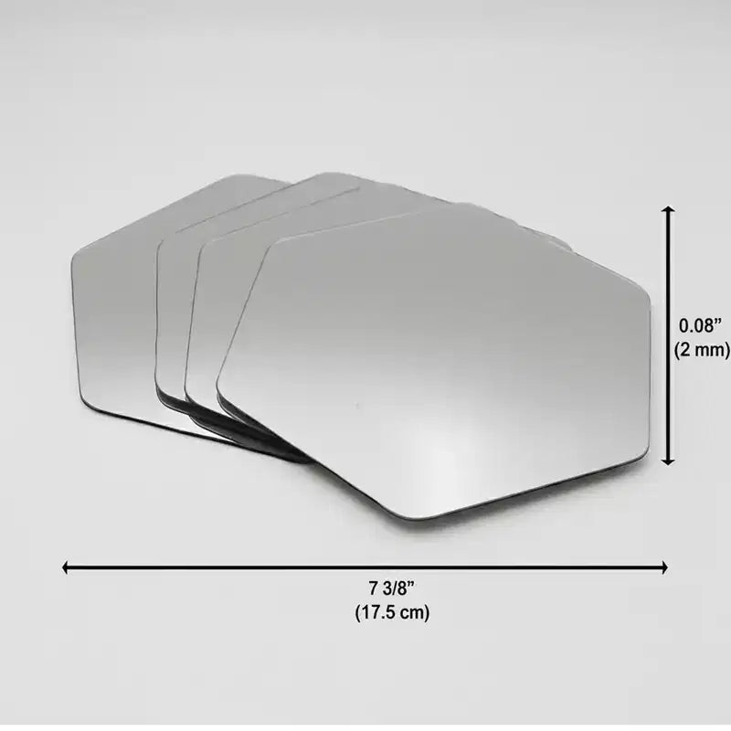 Miroirs Décoratifs Auto-Adhésifs Français pour la Maison (Lot de 4), Disponibles en 8 Formes Uniques