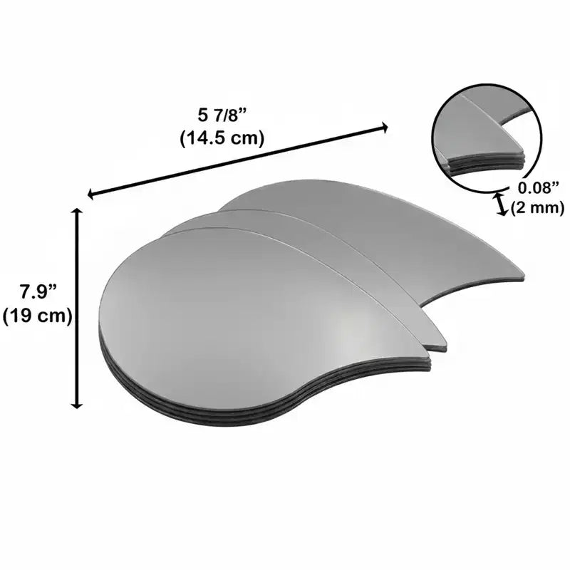 Miroirs Décoratifs Auto-Adhésifs Français pour la Maison (Lot de 4), Disponibles en 8 Formes Uniques