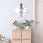 Miroirs Décoratifs Auto-Adhésifs Français pour la Maison (Lot de 4), Disponibles en 8 Formes Uniques