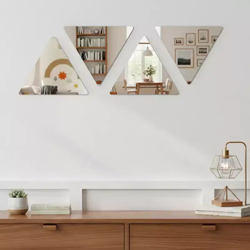 Miroirs Décoratifs Auto-Adhésifs Français pour la Maison (Lot de 4), Disponibles en 8 Formes Uniques