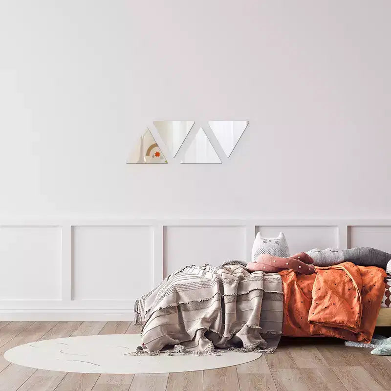 Miroirs Décoratifs Auto-Adhésifs Français pour la Maison (Lot de 4), Disponibles en 8 Formes Uniques