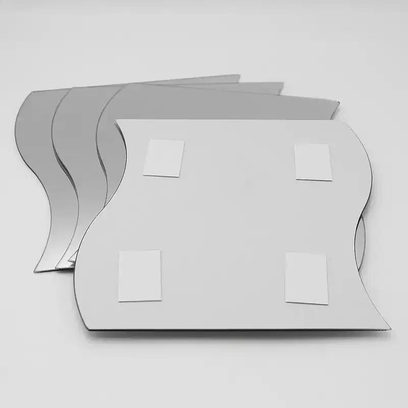 Miroirs Décoratifs Auto-Adhésifs Français pour la Maison (Lot de 4), Disponibles en 8 Formes Uniques