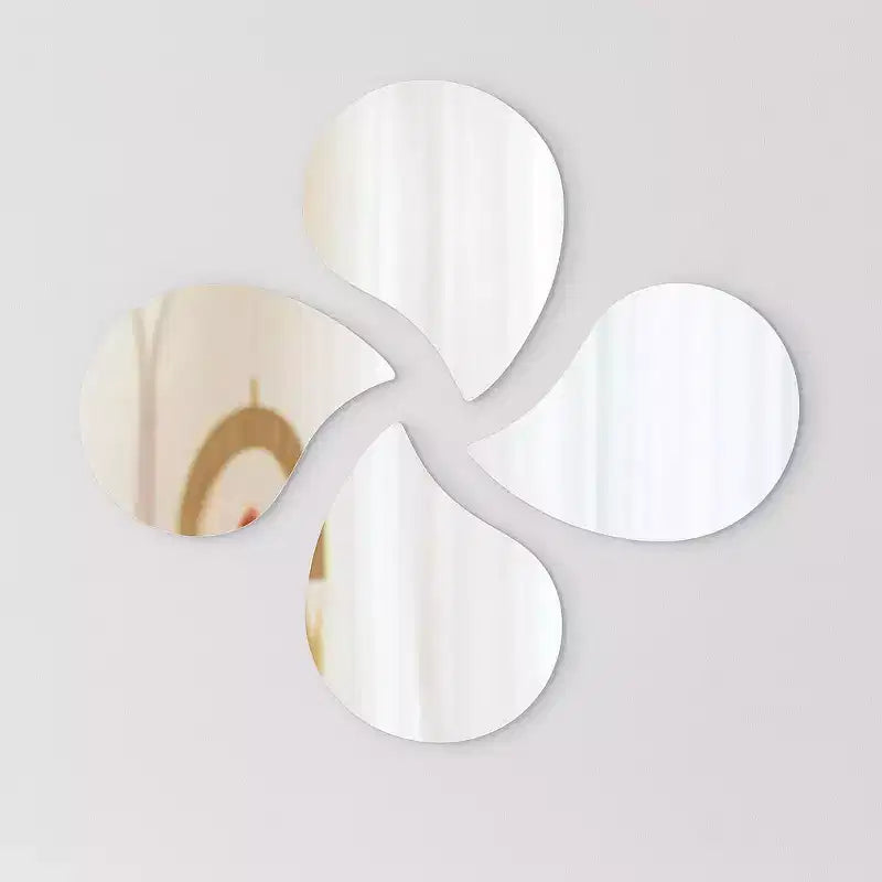 Miroirs Décoratifs Auto-Adhésifs Français pour la Maison (Lot de 4), Disponibles en 8 Formes Uniques