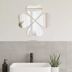 Miroirs Décoratifs Auto-Adhésifs Français pour la Maison (Lot de 4), Disponibles en 8 Formes Uniques